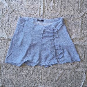 Brandy Melville Blue Floral Wrap Skirt